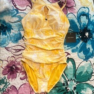 Ellen Tracy Yellow One Piece Swimsuit